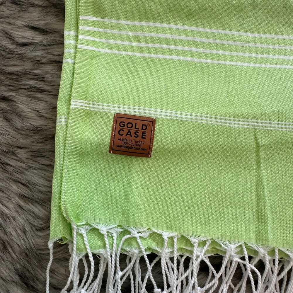 Gold Case Cotton Striped Turkish Towel
